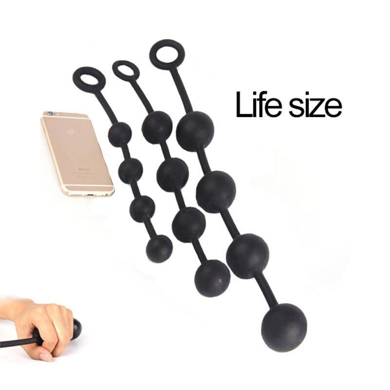Silicone anal balls