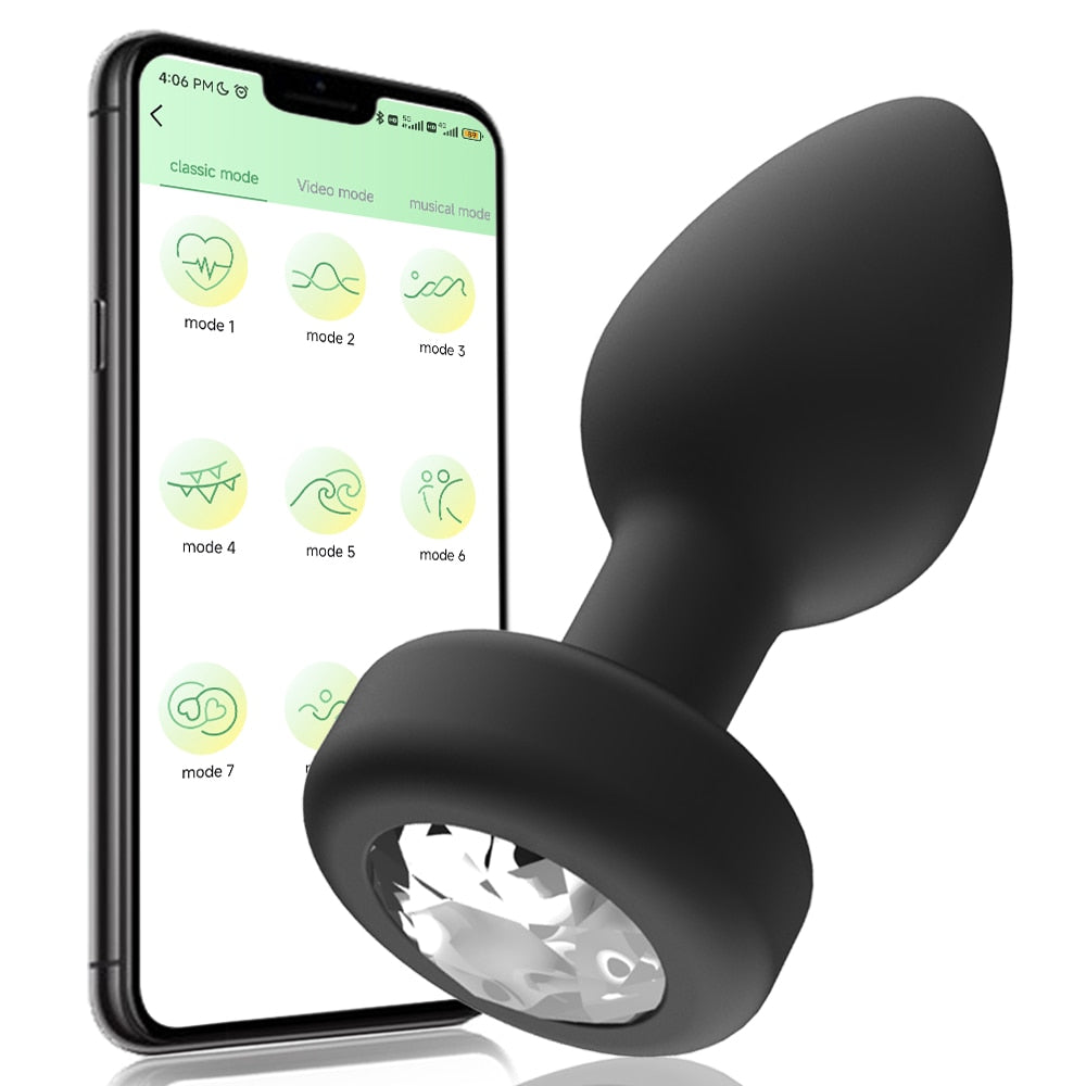 APP Remote Control Anal Plug Vibrator Bluetooth