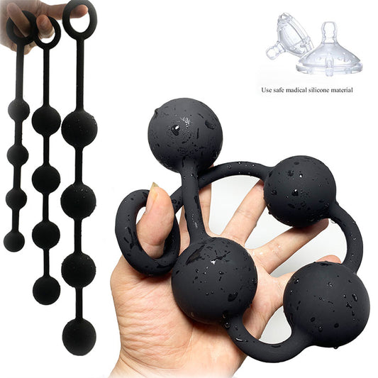 Silicone anal balls